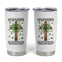 Faith Over Luck St Patrick's Day Tumbler Cup Christian Jesus Bible Verse Psalm 23