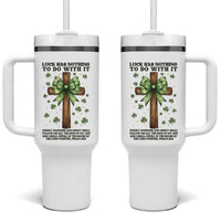 Faith Over Luck St Patrick's Day Tumbler With Handle Christian Jesus Bible Verse Psalm 23