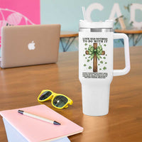 Faith Over Luck St Patrick's Day Tumbler With Handle Christian Jesus Bible Verse Psalm 23