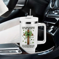 Faith Over Luck St Patrick's Day Tumbler With Handle Christian Jesus Bible Verse Psalm 23