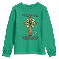 Faith Over Luck St Patrick's Day Youth Sweatshirt Christian Jesus Bible Verse Psalm 23