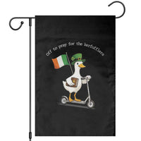 Funny Goose Christian St Patrick's Day Garden Flag Off To Pray For The Kerfufflers