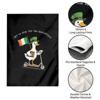 Funny Goose Christian St Patrick's Day Garden Flag Off To Pray For The Kerfufflers