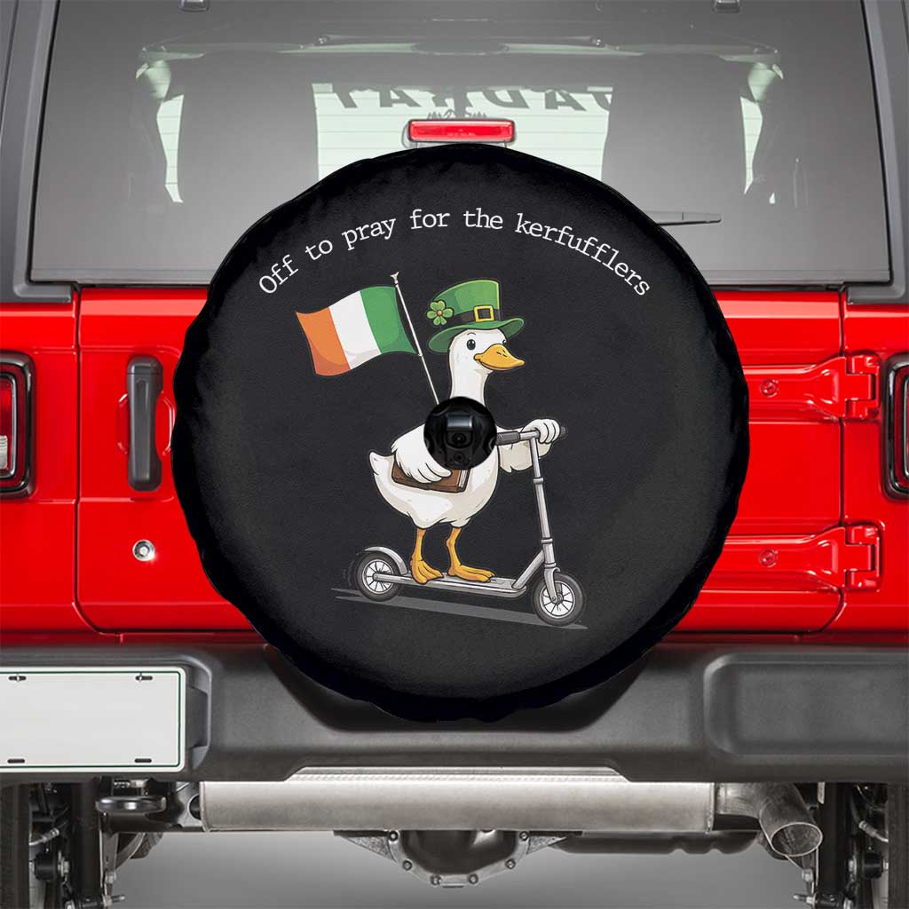 Funny Goose Christian St Patrick's Day Spare Tire Cover Off To Pray For The Kerfufflers