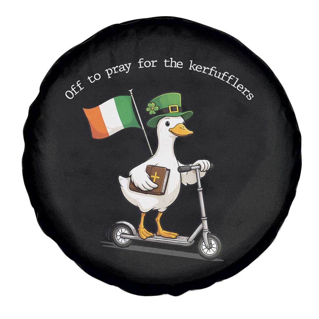Funny Goose Christian St Patrick's Day Spare Tire Cover Off To Pray For The Kerfufflers