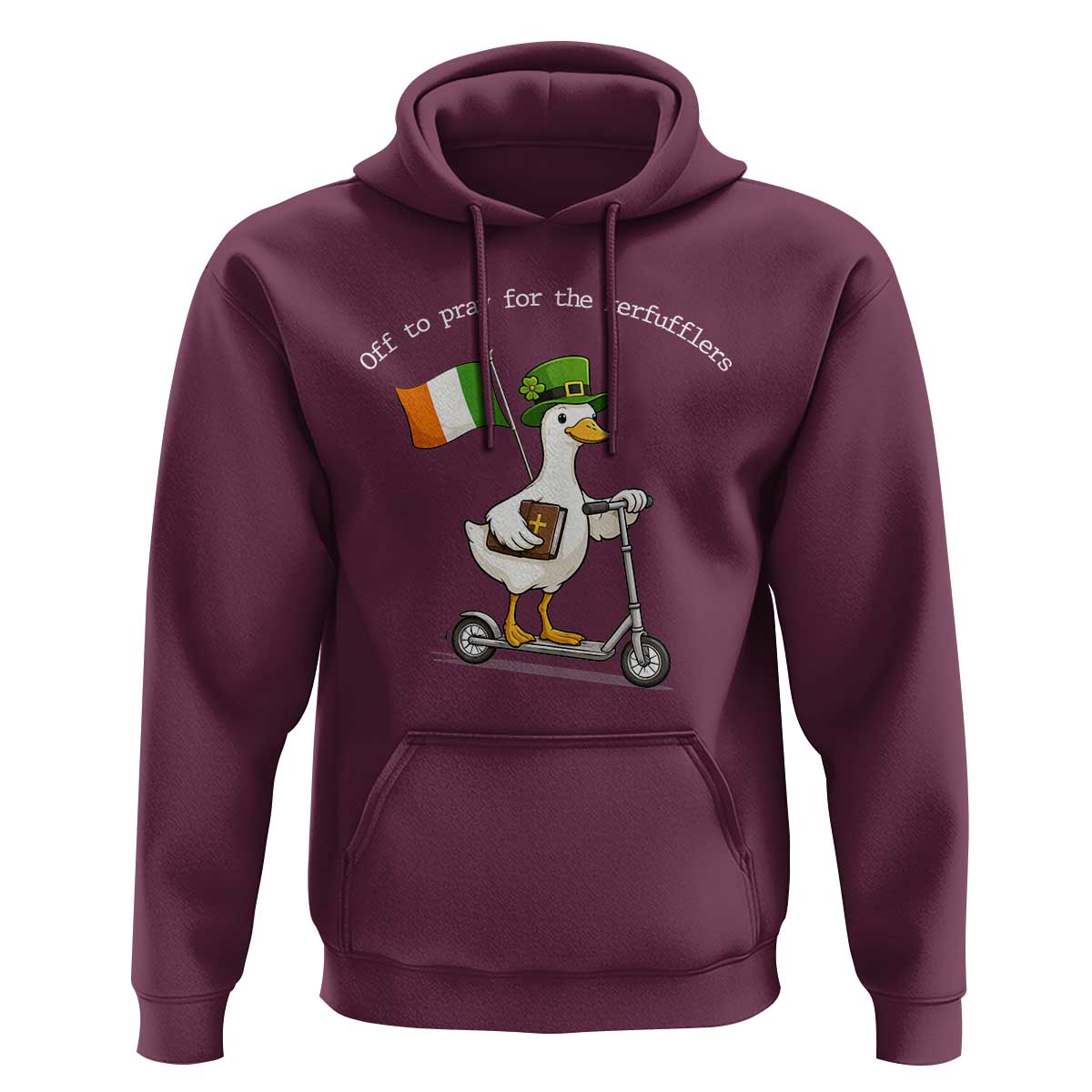 Funny Goose Christian St Patrick's Day Hoodie Off To Pray For The Kerfufflers