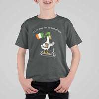 Funny Goose Christian St Patrick's Day T Shirt For Kid Off To Pray For The Kerfufflers