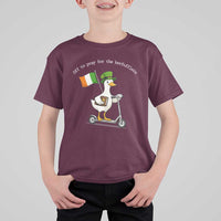 Funny Goose Christian St Patrick's Day T Shirt For Kid Off To Pray For The Kerfufflers