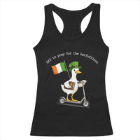 Funny Goose Christian St Patrick's Day Racerback Tank Top Off To Pray For The Kerfufflers