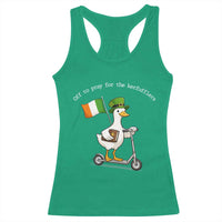 Funny Goose Christian St Patrick's Day Racerback Tank Top Off To Pray For The Kerfufflers