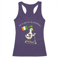 Funny Goose Christian St Patrick's Day Racerback Tank Top Off To Pray For The Kerfufflers
