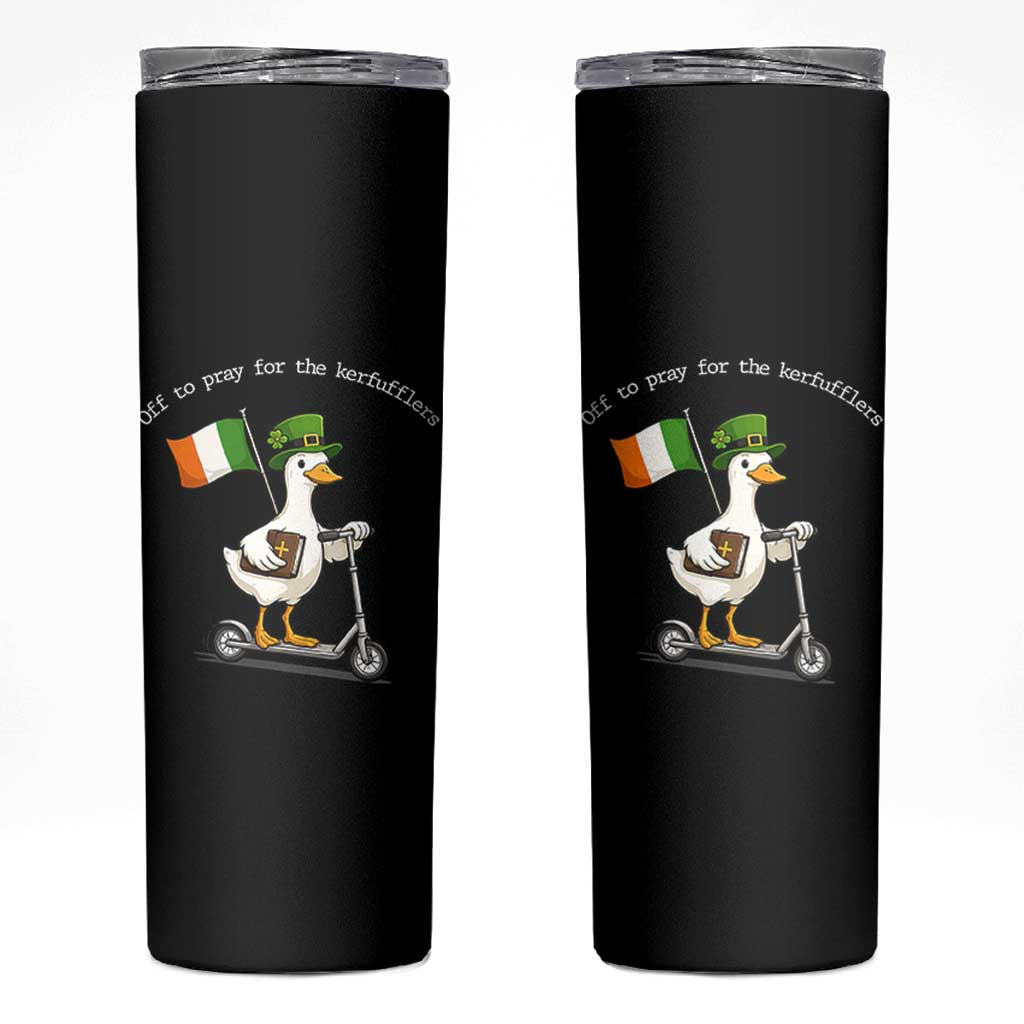 Funny Goose Christian St Patrick's Day Skinny Tumbler Off To Pray For The Kerfufflers