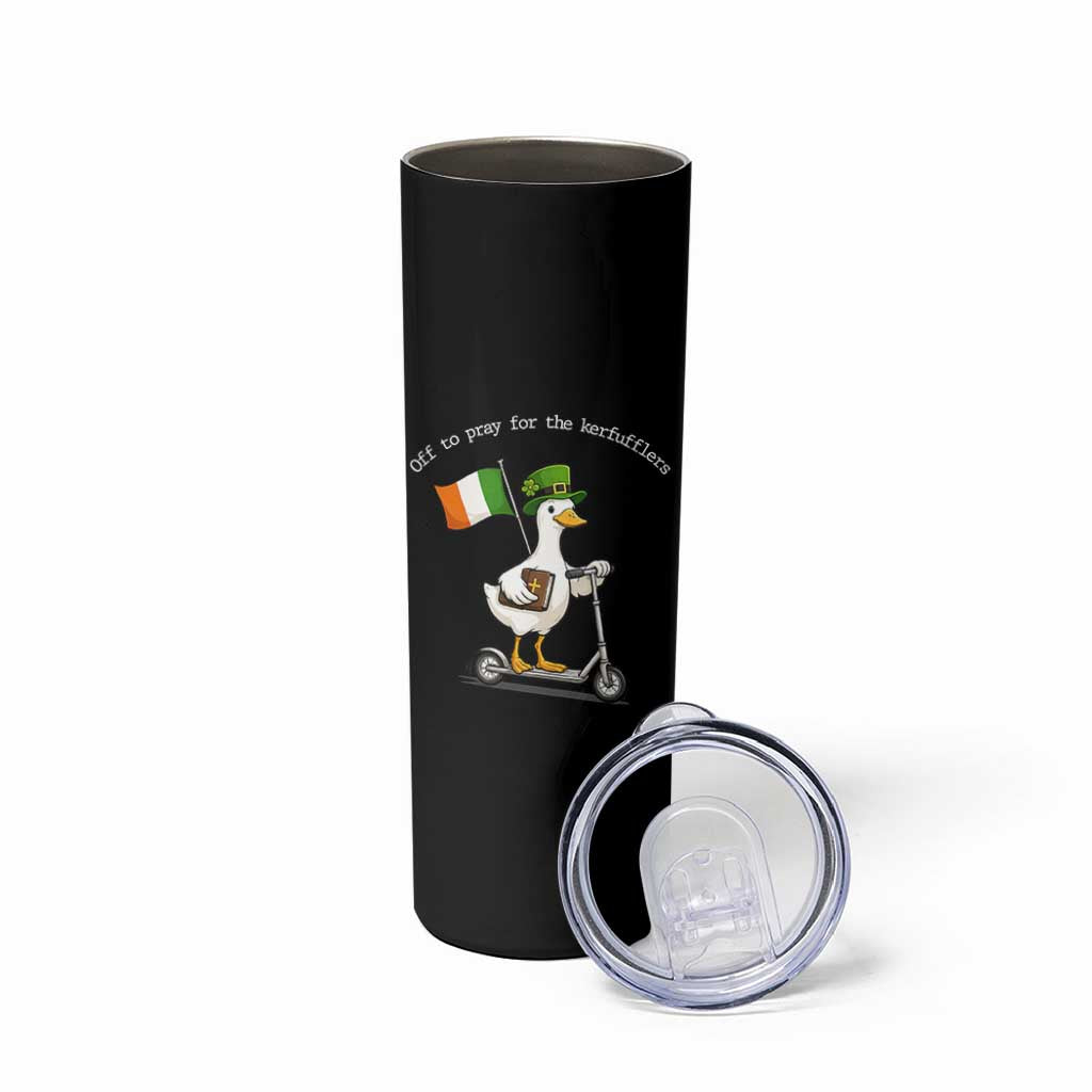 Funny Goose Christian St Patrick's Day Skinny Tumbler Off To Pray For The Kerfufflers