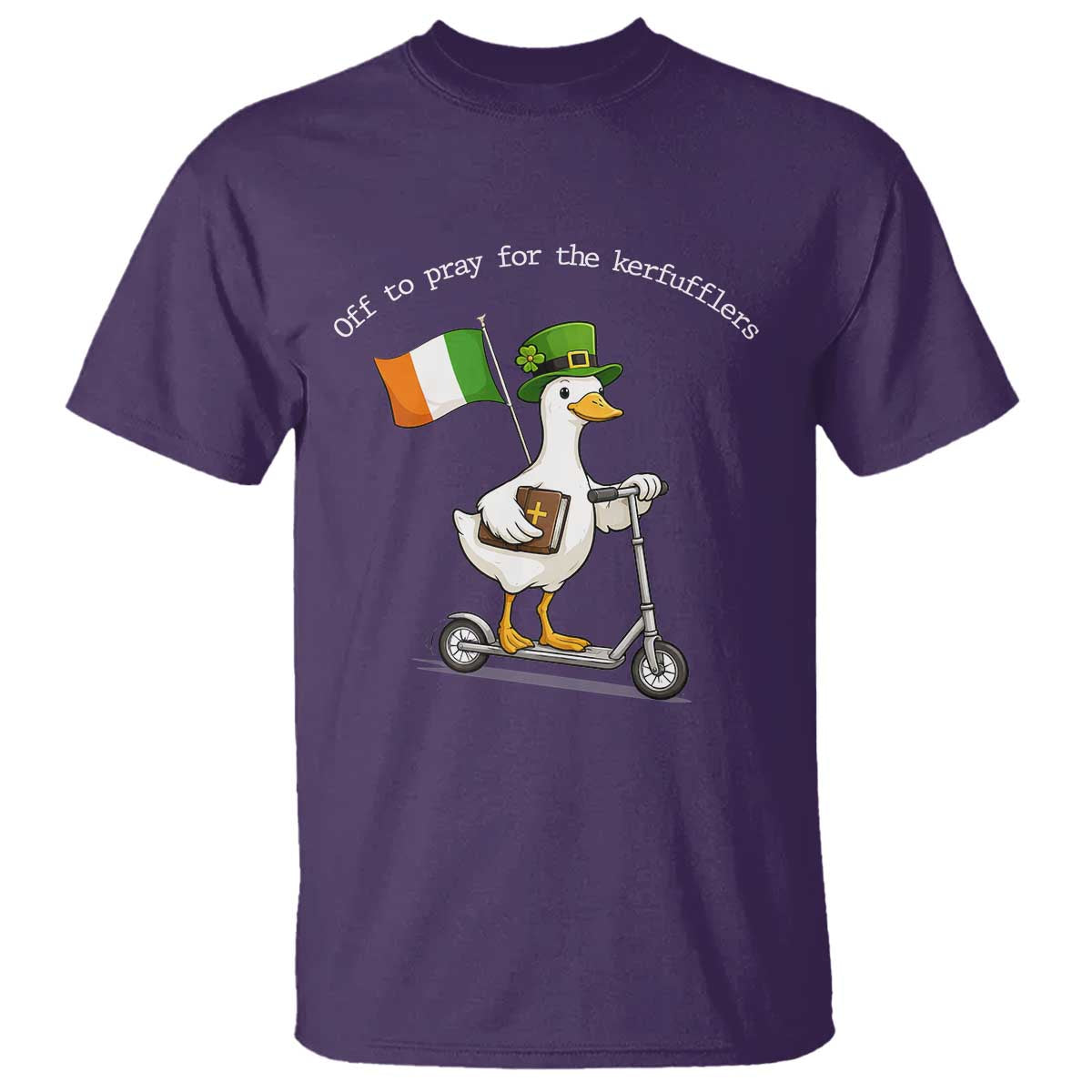 Funny Goose Christian St Patrick's Day T Shirt Off To Pray For The Kerfufflers