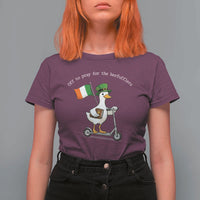 Funny Goose Christian St Patrick's Day T Shirt For Women Off To Pray For The Kerfufflers