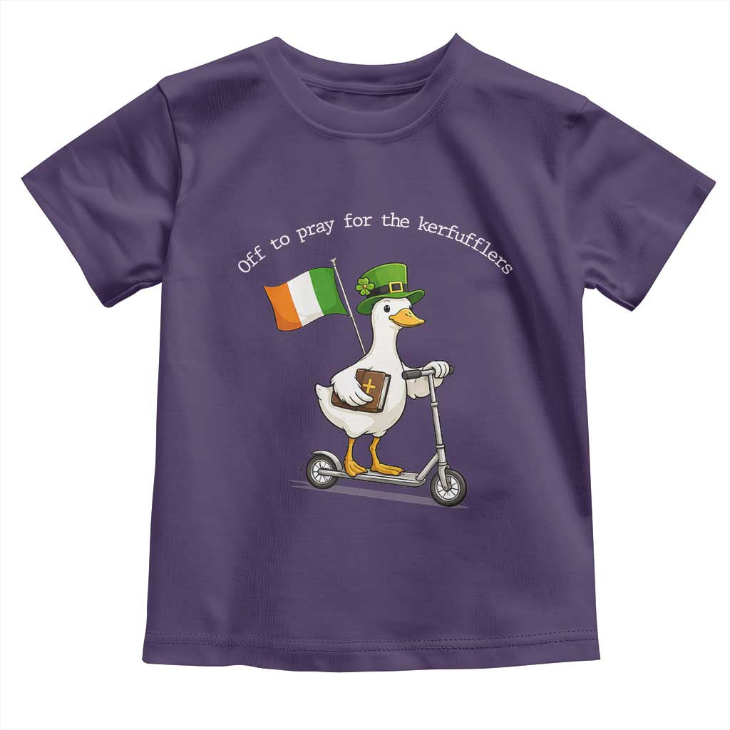 Funny Goose Christian St Patrick's Day Toddler T Shirt Off To Pray For The Kerfufflers