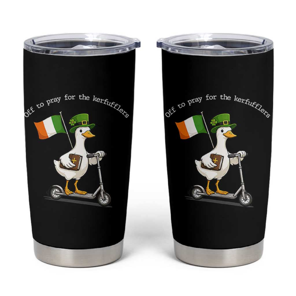 Funny Goose Christian St Patrick's Day Tumbler Cup Off To Pray For The Kerfufflers