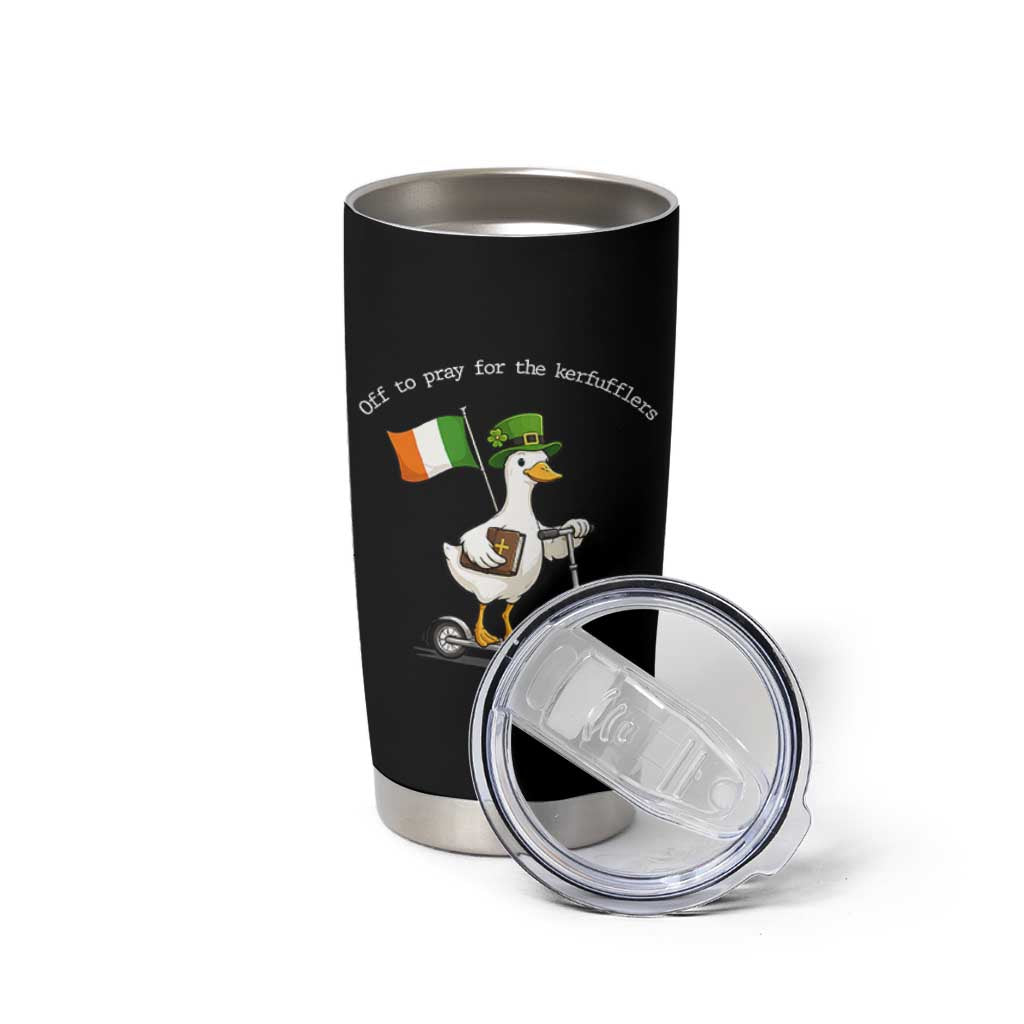 Funny Goose Christian St Patrick's Day Tumbler Cup Off To Pray For The Kerfufflers