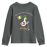 Funny Goose Christian St Patrick's Day Youth Sweatshirt Off To Pray For The Kerfufflers