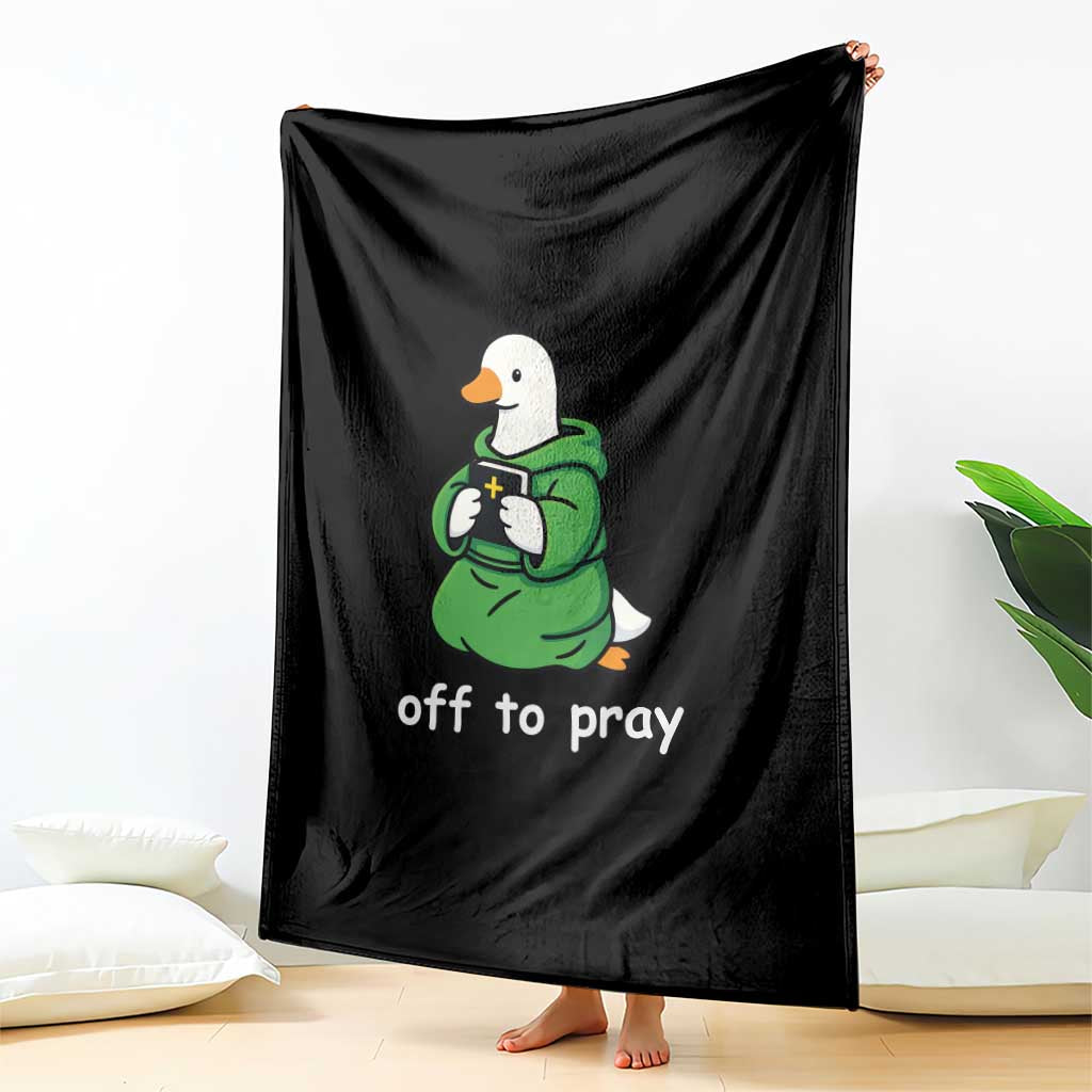 Christian Goose St Patrick's Day Throw Blanket Off To Pray