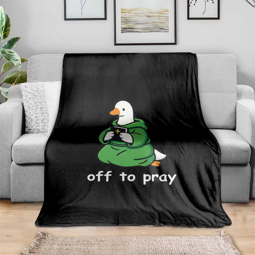 Christian Goose St Patrick's Day Throw Blanket Off To Pray
