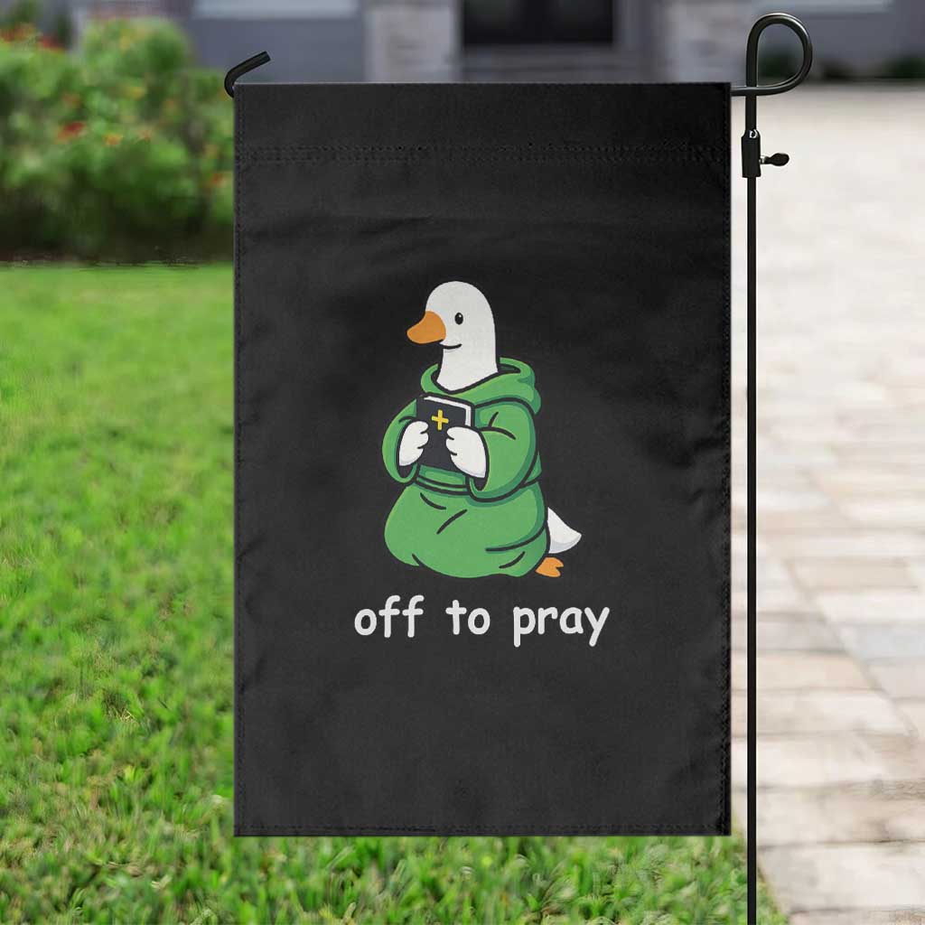 Christian Goose St Patrick's Day Garden Flag Off To Pray