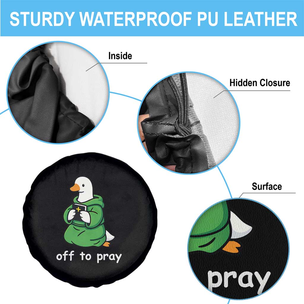 Christian Goose St Patrick's Day Spare Tire Cover Off To Pray
