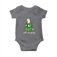 Christian Goose St Patrick's Day Baby Onesie Off To Pray