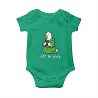 Christian Goose St Patrick's Day Baby Onesie Off To Pray