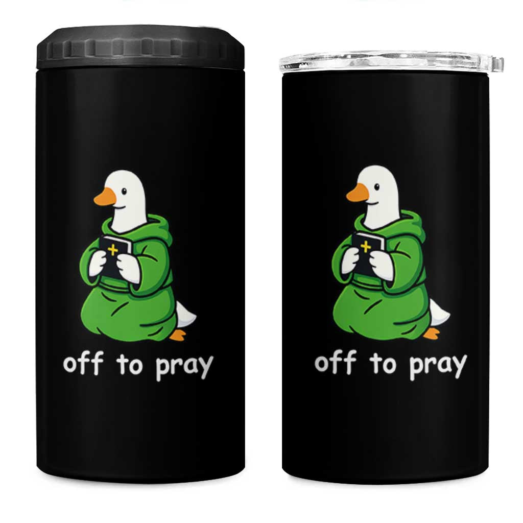 Christian Goose St Patrick's Day 4 in 1 Can Cooler Tumbler Off To Pray