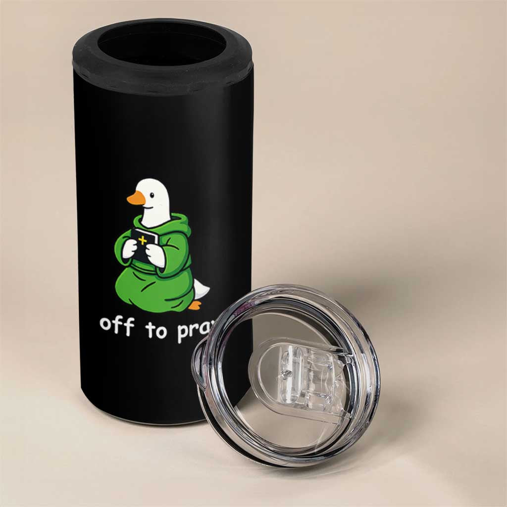 Christian Goose St Patrick's Day 4 in 1 Can Cooler Tumbler Off To Pray