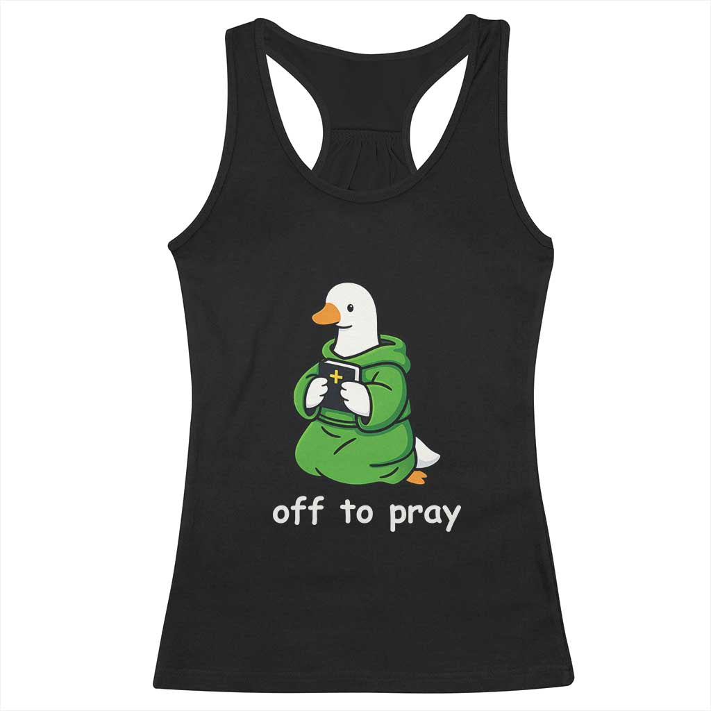 Christian Goose St Patrick's Day Racerback Tank Top Off To Pray