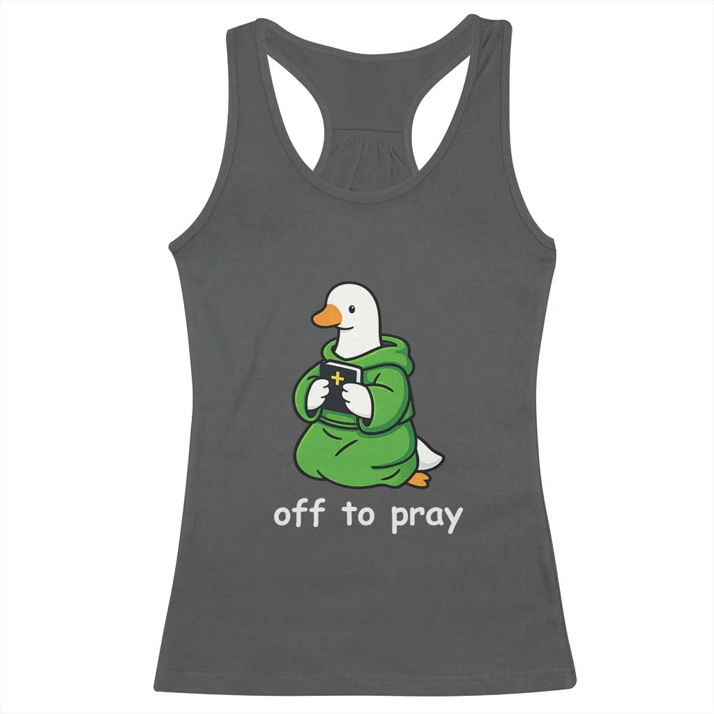 Christian Goose St Patrick's Day Racerback Tank Top Off To Pray