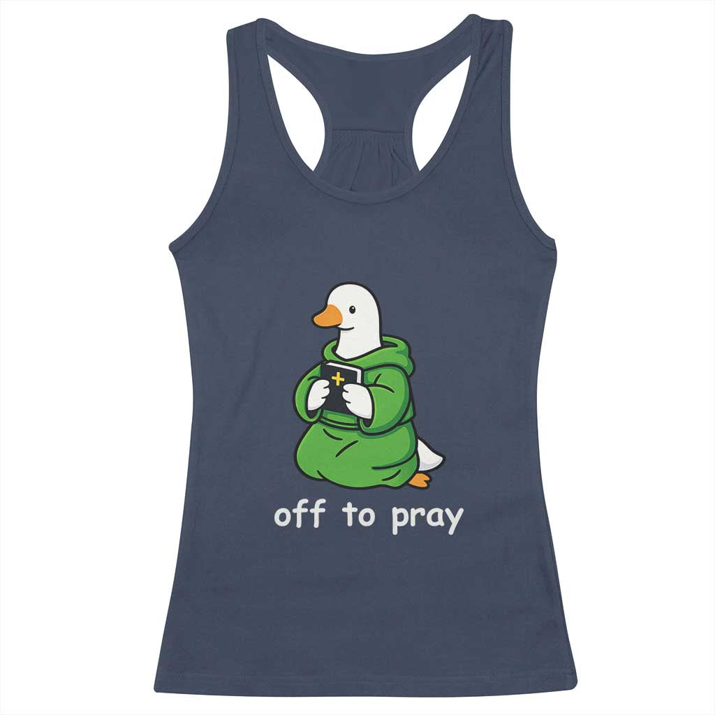 Christian Goose St Patrick's Day Racerback Tank Top Off To Pray