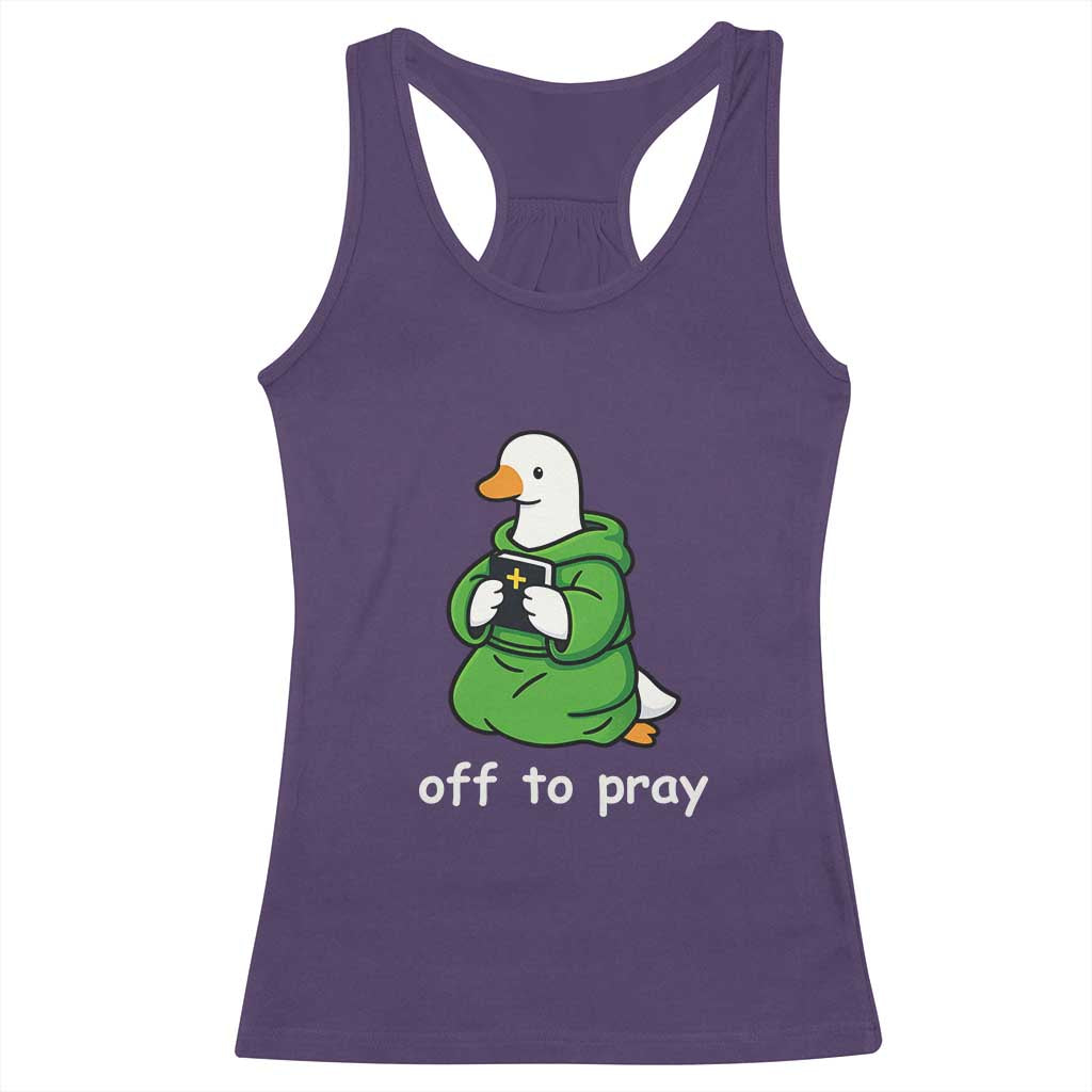 Christian Goose St Patrick's Day Racerback Tank Top Off To Pray