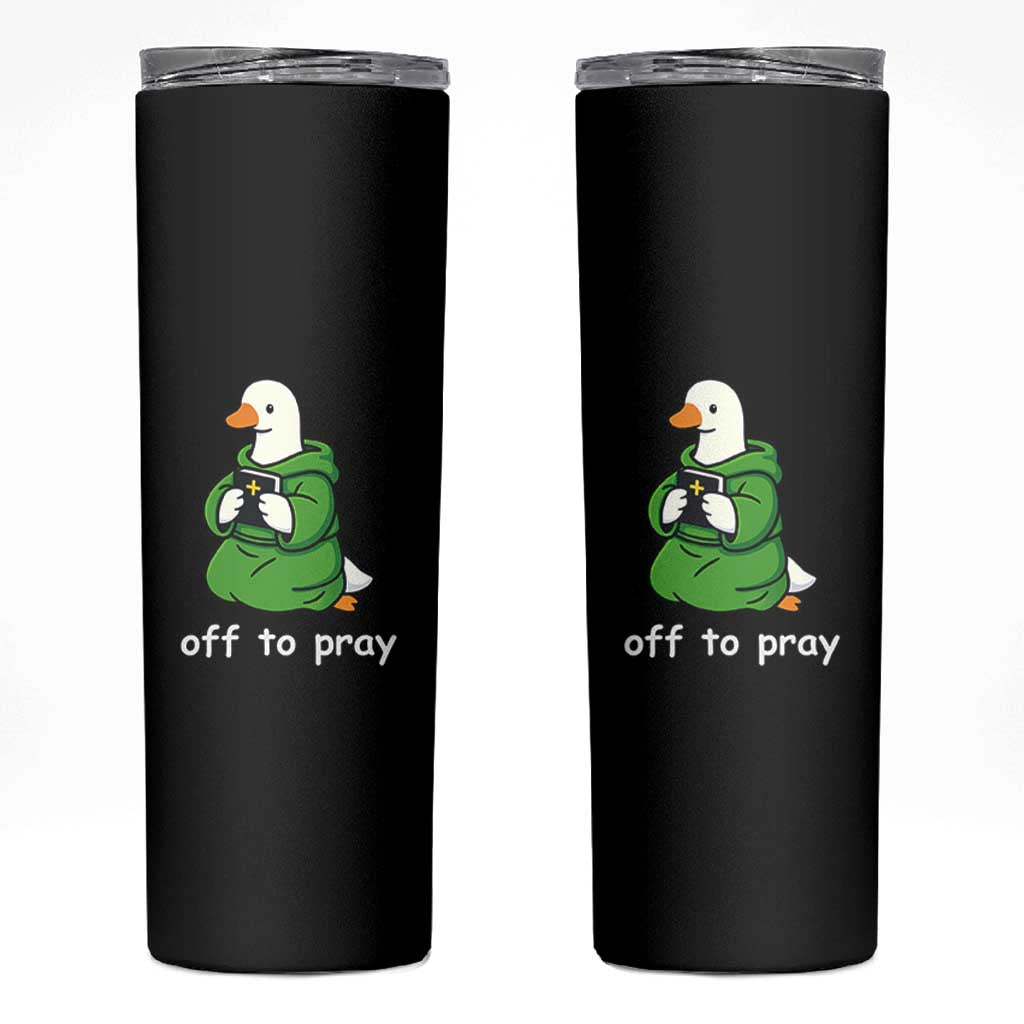 Christian Goose St Patrick's Day Skinny Tumbler Off To Pray