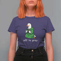 Christian Goose St Patrick's Day T Shirt For Women Off To Pray