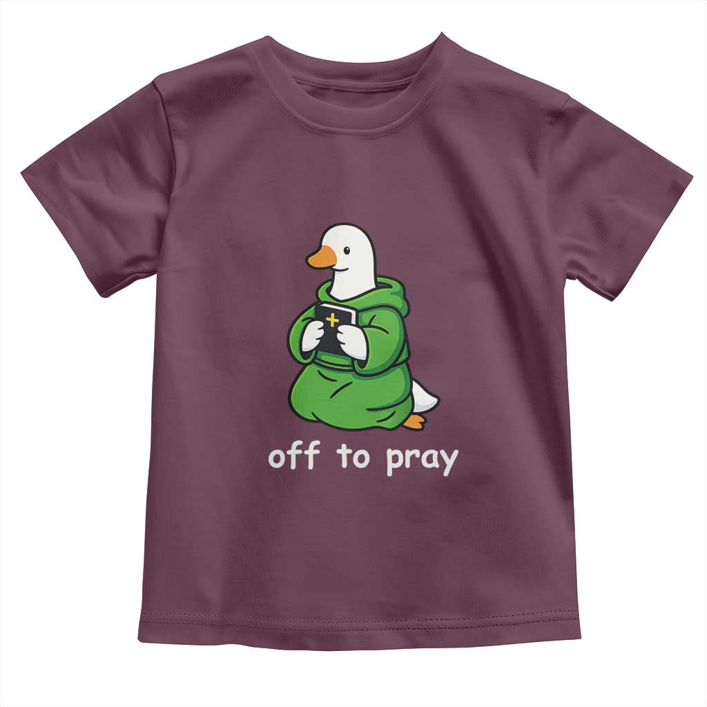 Christian Goose St Patrick's Day Toddler T Shirt Off To Pray