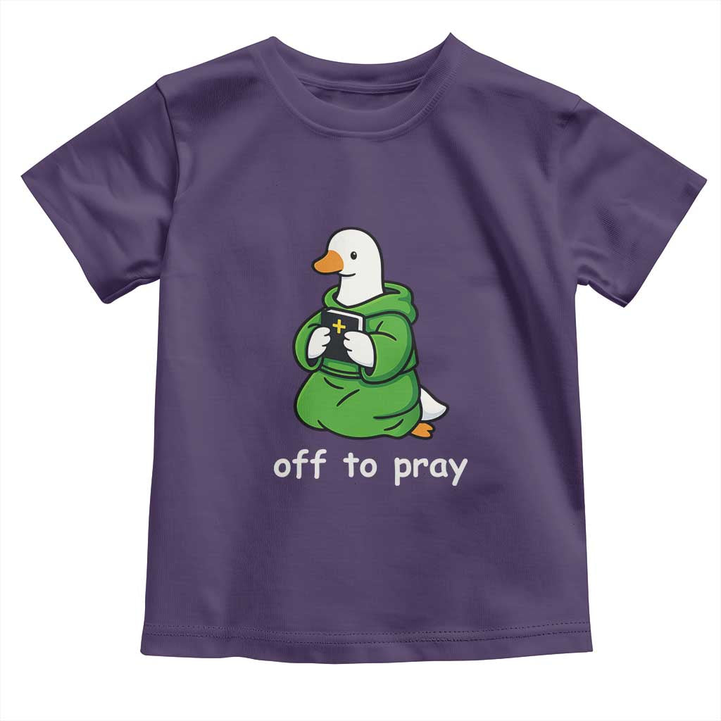 Christian Goose St Patrick's Day Toddler T Shirt Off To Pray