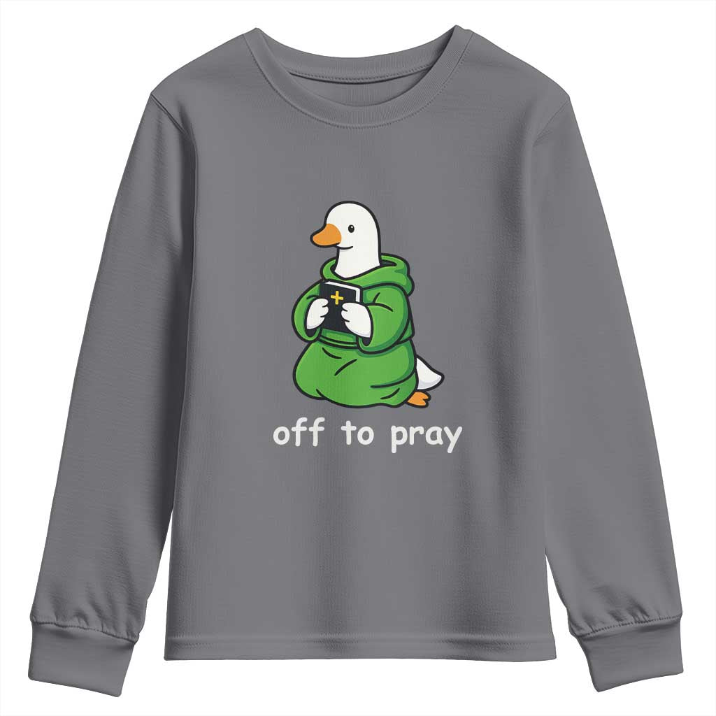 Christian Goose St Patrick's Day Youth Sweatshirt Off To Pray
