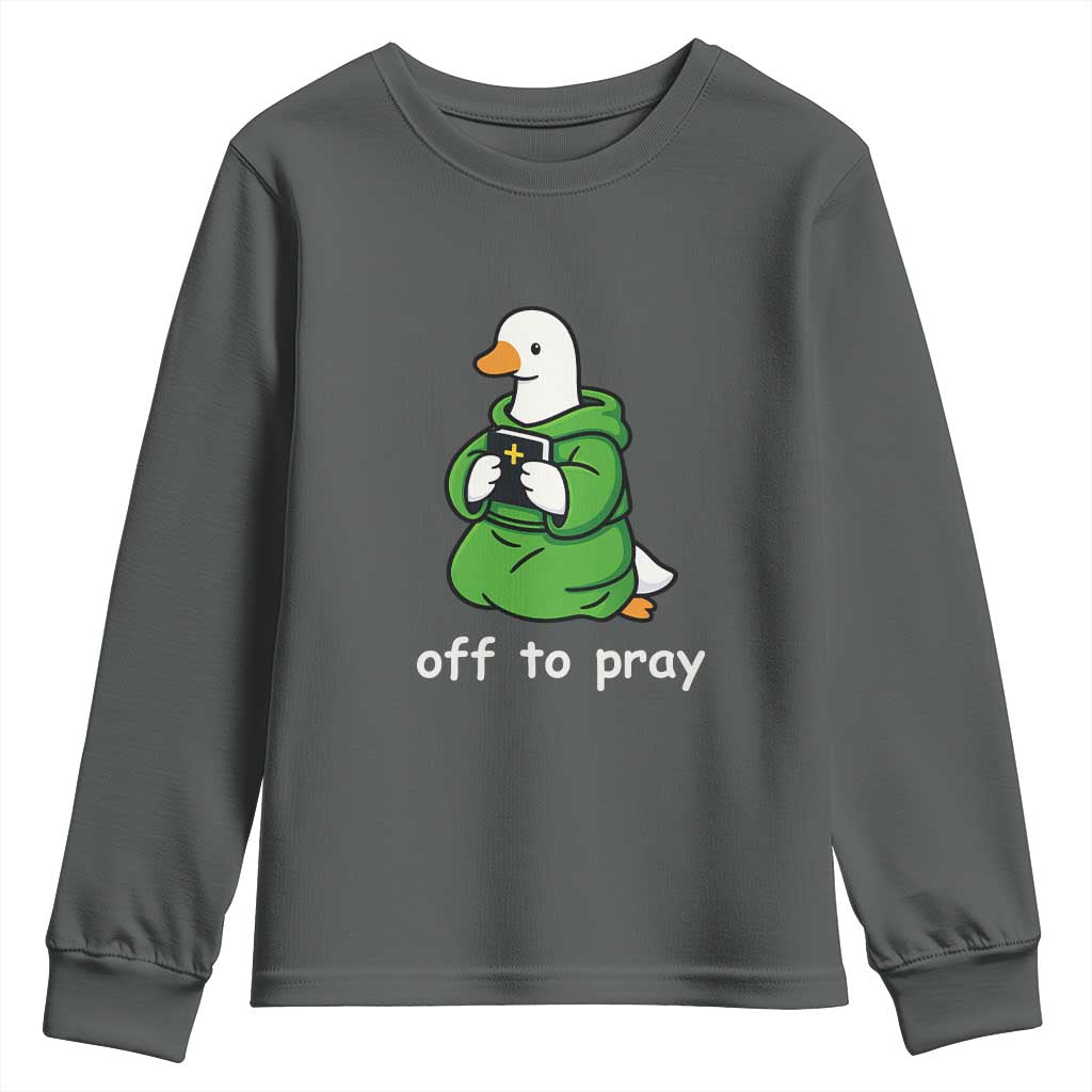 Christian Goose St Patrick's Day Youth Sweatshirt Off To Pray