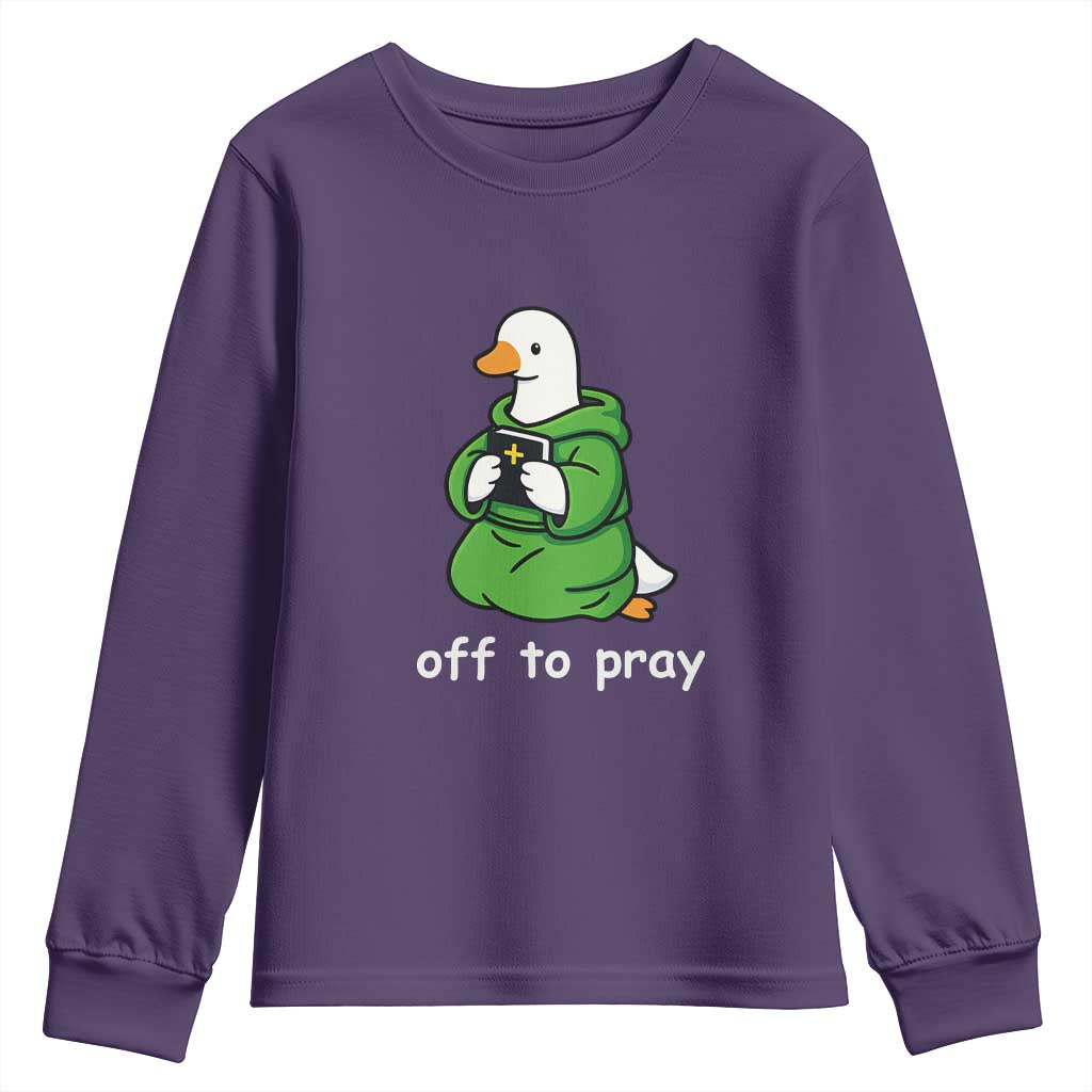 Christian Goose St Patrick's Day Youth Sweatshirt Off To Pray