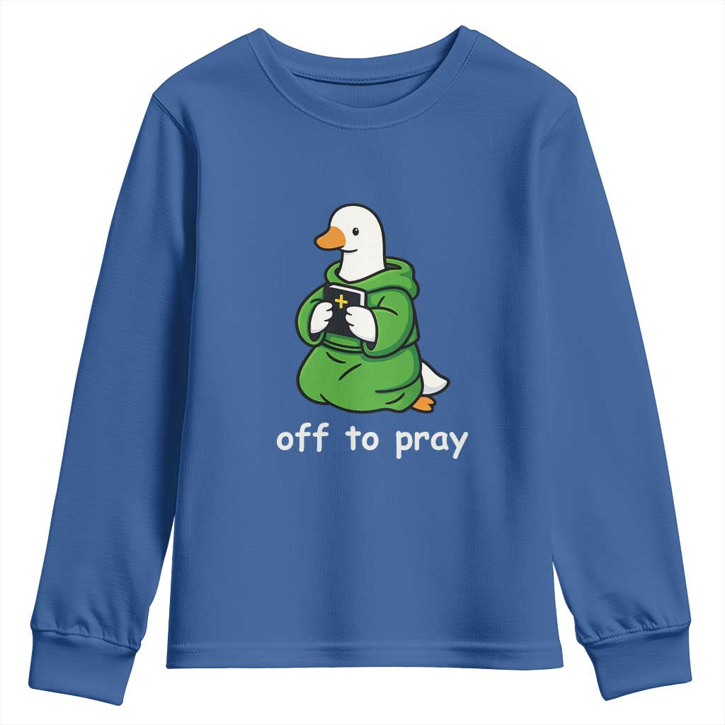 Christian Goose St Patrick's Day Youth Sweatshirt Off To Pray