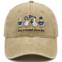 Funny Seattle 2026 Washed Cotton Baseball Cap Just A Football Goose Win