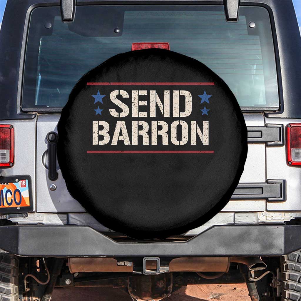 Send Barron Spare Tire Cover Viral Hashtag Political Protest