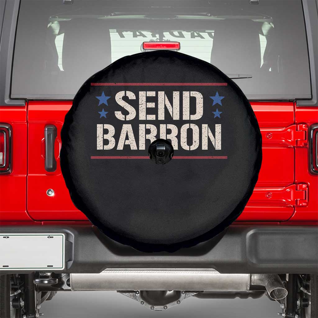 Send Barron Spare Tire Cover Viral Hashtag Political Protest