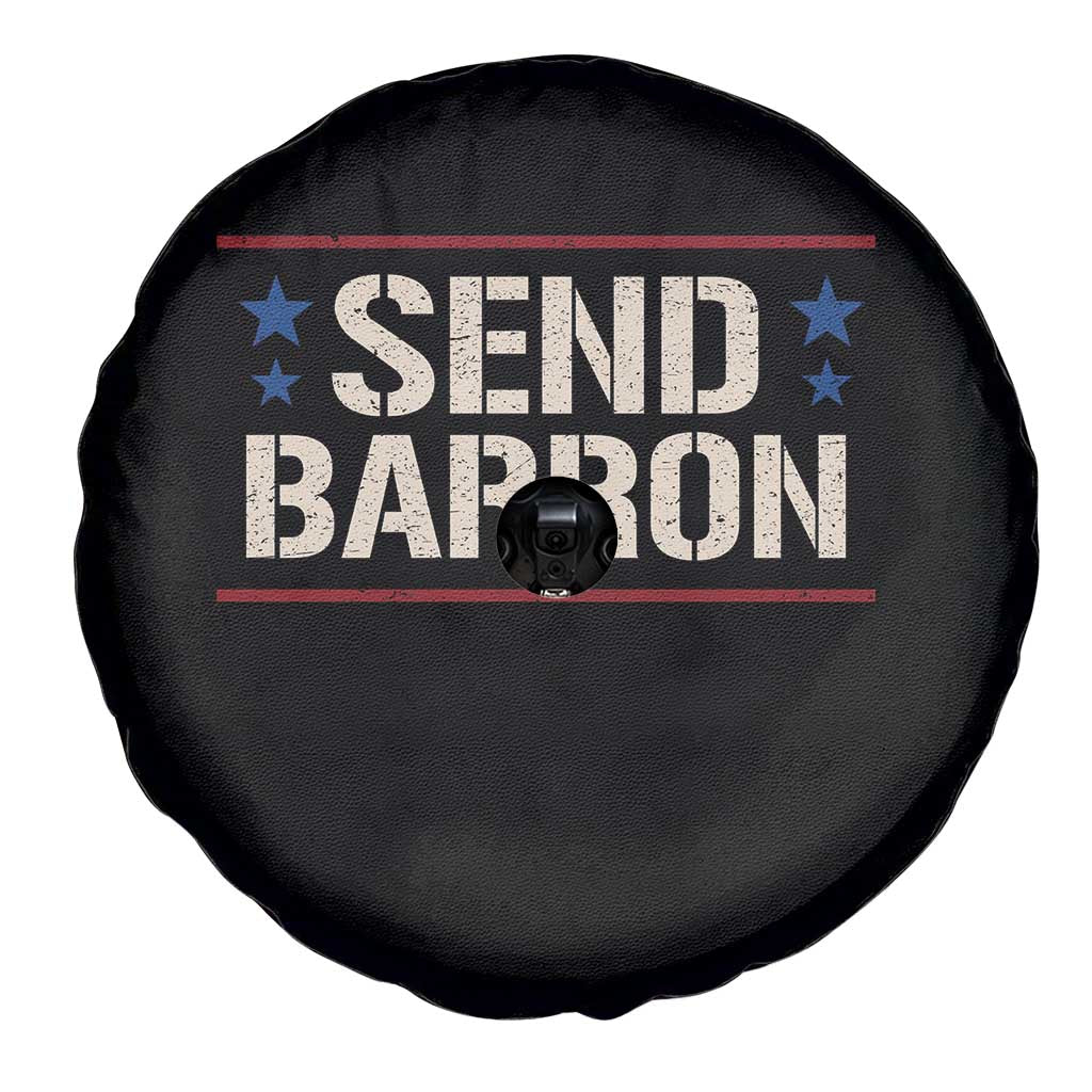 Send Barron Spare Tire Cover Viral Hashtag Political Protest