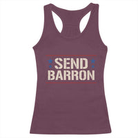 Send Barron Racerback Tank Top Viral Hashtag Political Protest