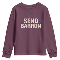Send Barron Youth Sweatshirt Viral Hashtag Political Protest