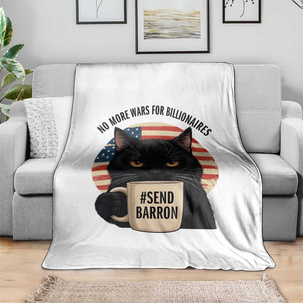 Send Barron Meme Throw Blanket Funny Cat Sarcastic Political